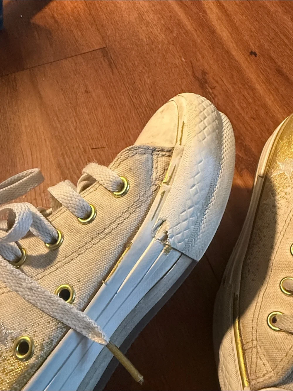 Converse Chuck All Star Eva Platform High Top White Gold Star Youth 2
